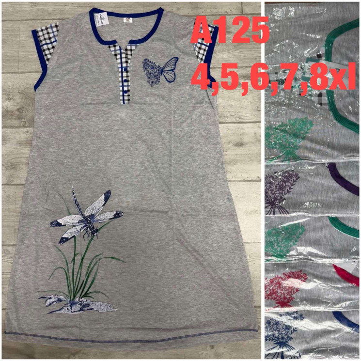 Нічна сорочка жіноча Батал ( 4XL, 5XL, 6XL, 7XL, 8XL)  N95309