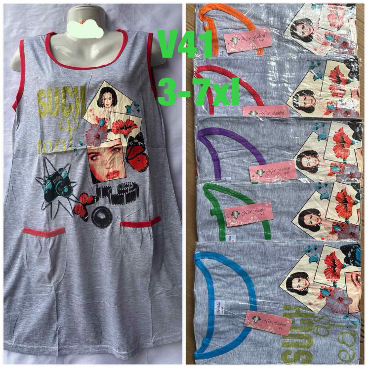 Нічна сорочка жіноча ( 3XL - 7XL)  N97765