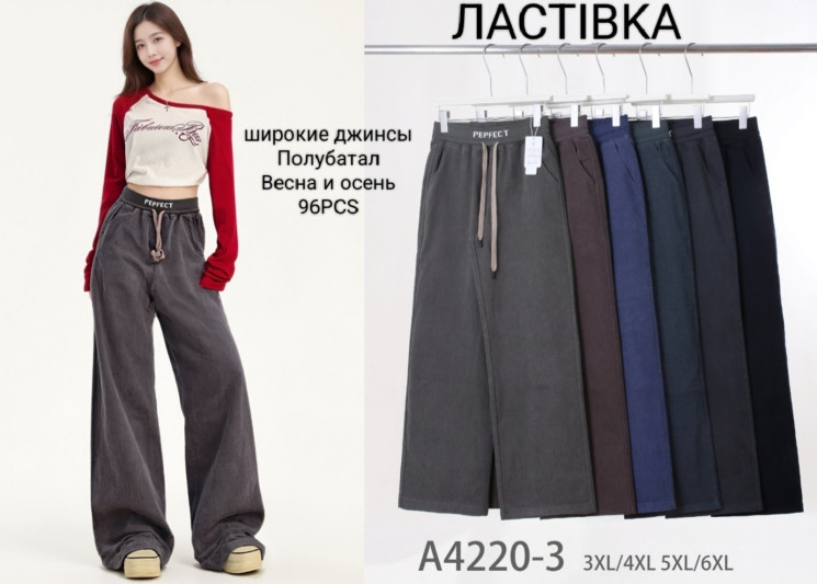 Джинси жіночі Напівбатал ( 3XL-4XL, 5XL-6XL) N95266