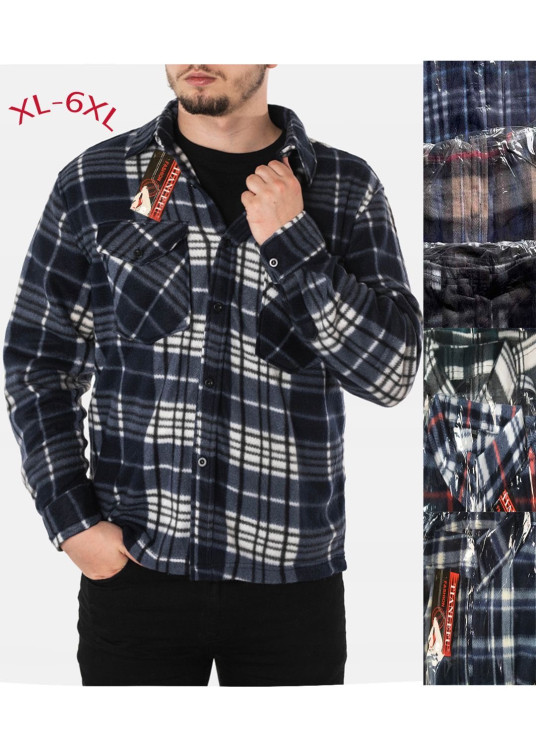 Сорочка чоловіча (фліс) (XL,2XL,3XL,4XL,5XL,6XL) A105656
