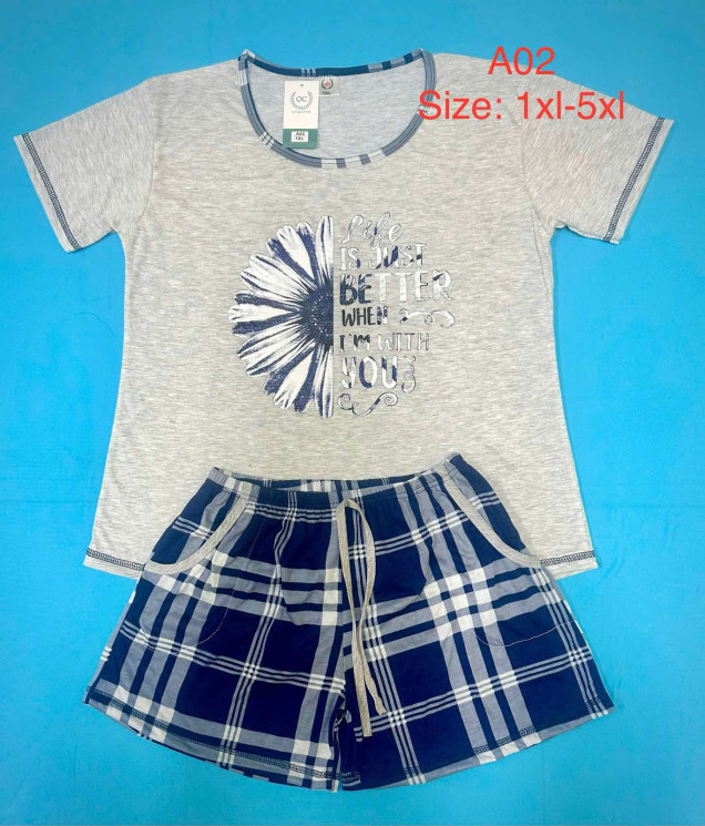 Піжама жіноча (XL, 2XL, 3XL, 4XL, 5XL )  N96037