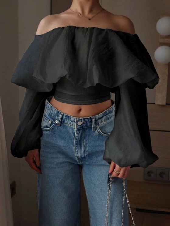 Блузка (Розмір: 42-46 Oversize) P003843