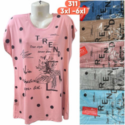 Футболка жіноча Напівбатал ( 3XL-6XL) N96465