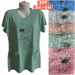 Футболка жіноча Напівбатал ( 3XL-6XL) N96467